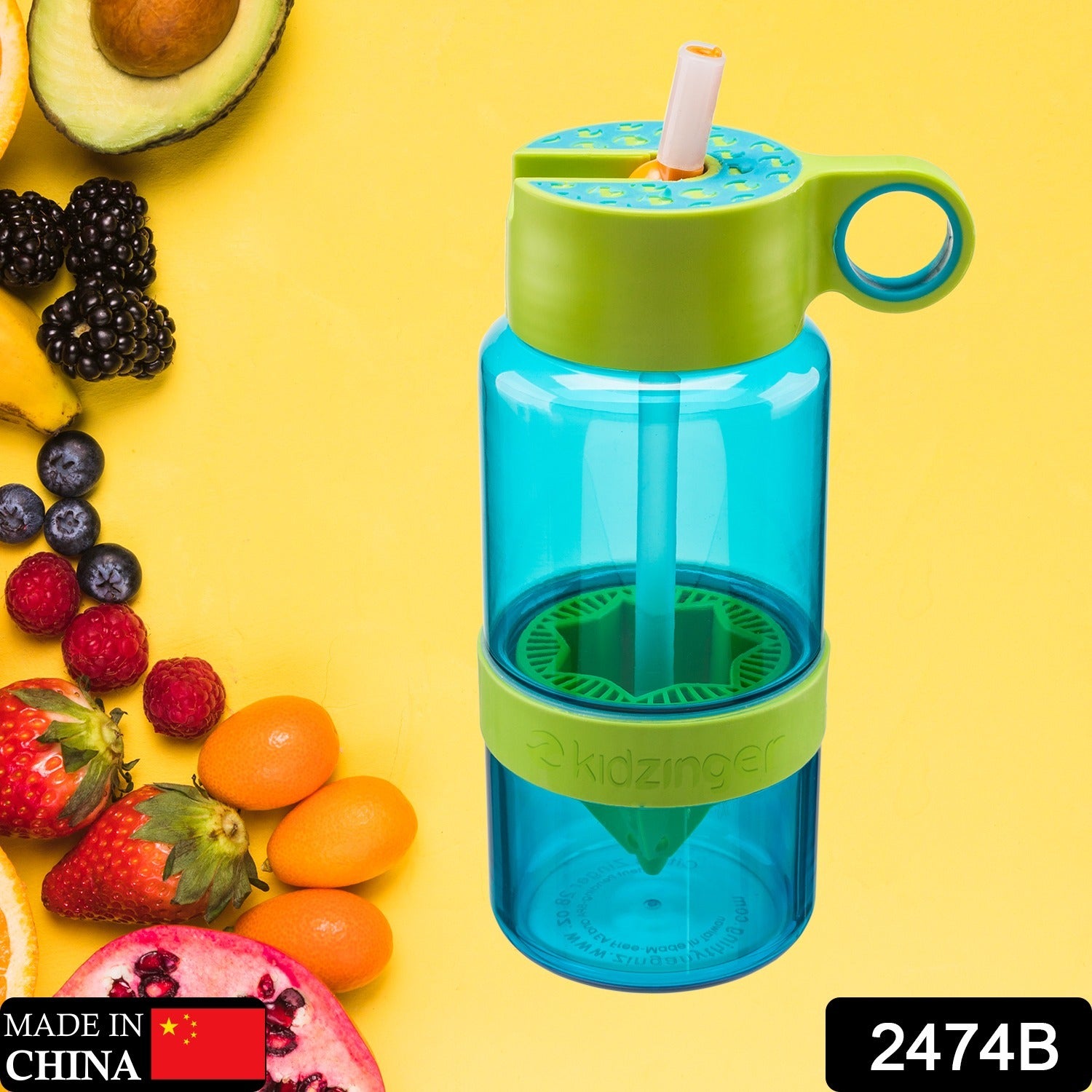 2474b Sports Duo Citrus Kid Zinger Juice Water Bottle with Juice Maker Infuser Bottle (630ml) 2474b Sports Duo Citrus Kid Zinger Juice Water Bottle with Juice Maker Infuser Bottle (630ml)